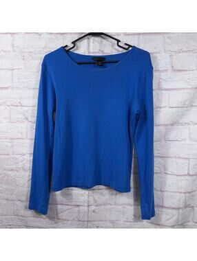 Women’s Moda International Blue Long Sleeve Top Size Large